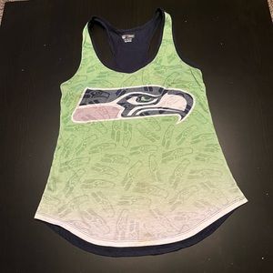 NFL Seattle Seahawks Sheer Lightweight Racerback Tank Top - Green (S)